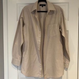 Jones New York Light Tan/Cream Dress Shirt